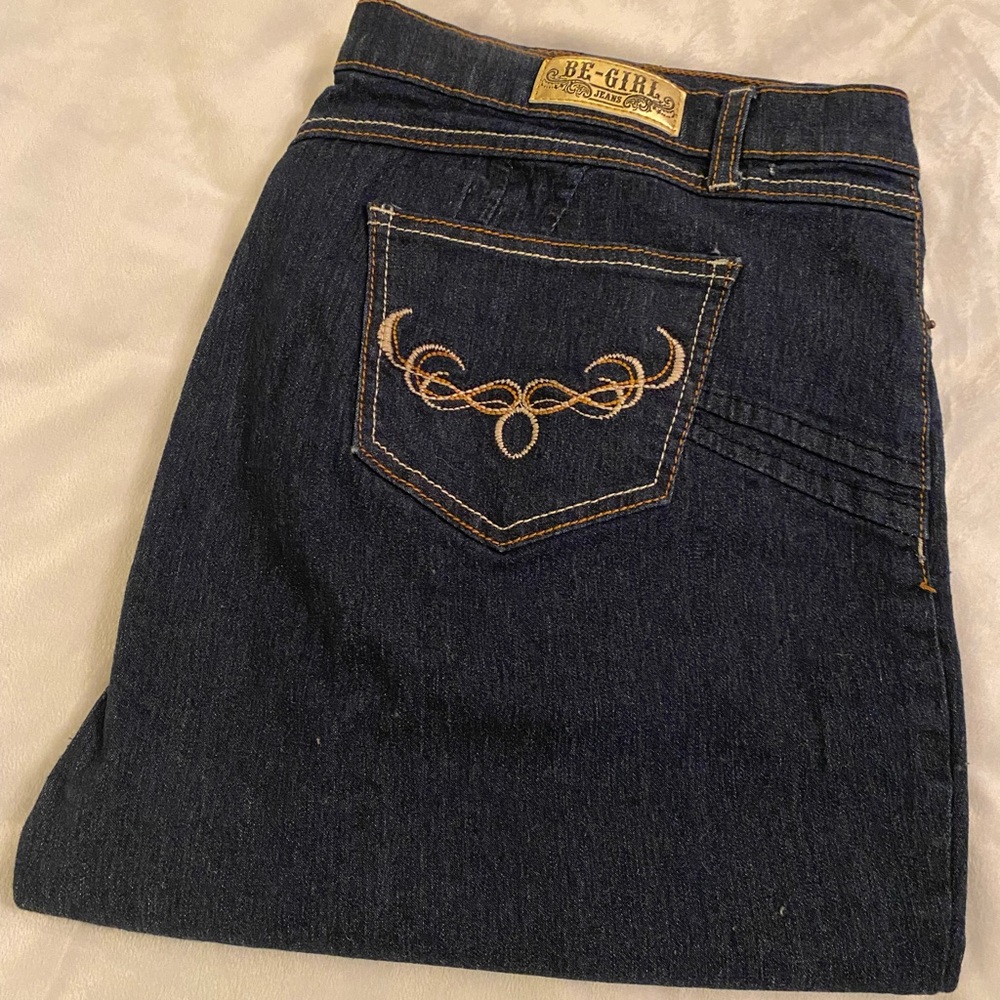 Be-Girl Dark Stretch Tapered Jeans